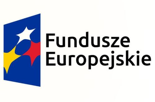 czarny napis na białym tle fundusze europejskie